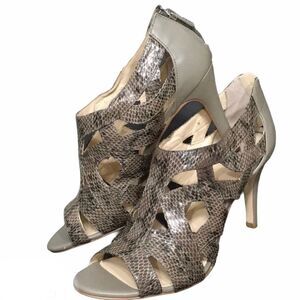 Calvin Klein Gray Python embossed heels